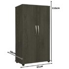 Armário Multiuso 2 Portas Nara Móveis Primus Branco