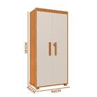 Armário Multiuso 2 Portas Nature Off White Atenas Fênix