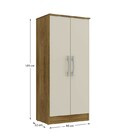 Armário Multiuso 2 Portas Nature/off-white Regente