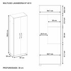 Armário Multiuso 2 Portas Nt 4015 2021 Branco New