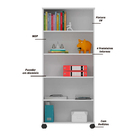 Armário Multiuso 2 Portas Para Lavanderia Com Rodízios Arezzo