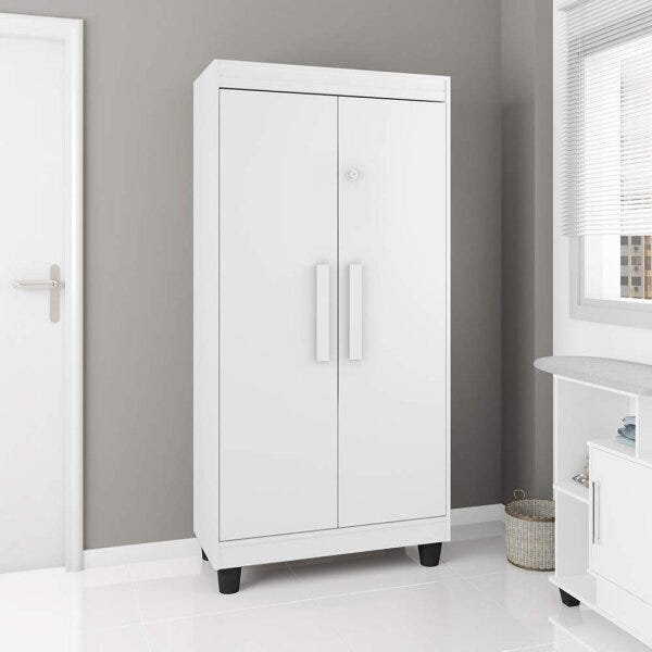 Armário Multiuso 2 Portas Paris Rv Móveis Branco