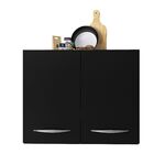 Armario Multiuso 2 Portas Preto - Estilo E Funcionalidade Par