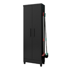 Armário Multiuso 2 Portas Preto Fosco Qmovi