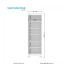 Armário Multiuso 2 Portas Star Com Pés Branco