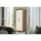 Armário Multiuso 2 Portas Star Com Pés Jatobá/areia