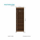 Armário Multiuso 2 Portas Star Com Rodízios Jatoba