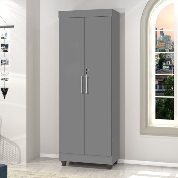 Armário Multiuso 2 Portas Texas Cinza