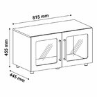 Armário Multiuso 2 Postas De Vidro 100% Mdf  Yescasa Riviera