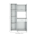 Armário Multiuso 3 Portas 1 Gaveta Para Micro-ondas/forno - B