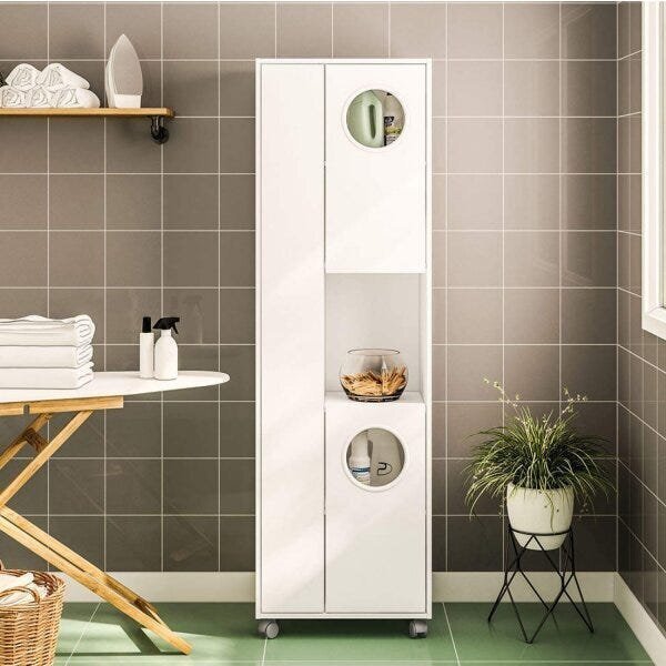 Armário Multiuso 3 Portas Navegantes Politorno Branco