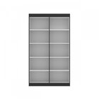 Armário Multiuso 4 Portas 8 Prateleiras Milão  Preto