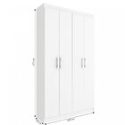 Armário Multiuso 4 Portas 8 Prateleiras Milão Espresso Móveis