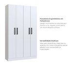 Armário Multiuso 4 Portas E 8 Prateleiras Rivera Branco