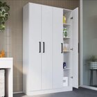 Armário Multiuso 4 Portas E 8 Prateleiras Rivera Branco