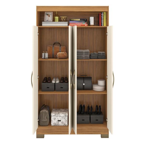 机　4脚　セット　40cm✖️80cm✖️75cm 新品 Armário Multiuso 4 Portas E Nicho Nt4040 Notável Móveis | Leroy Merlin
