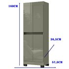 Armário Multiuso 4 Portas Gael Mel/pérola