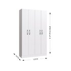 Armário Multiuso 4 Portas Rivera Branco