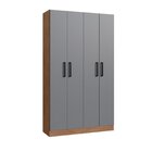 Armário Multiuso 4 Portas Rivera Freijó/cinza