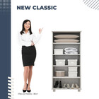 Armário Multiuso 4 Prateleiras 2 Portas Classic Benetil Branco