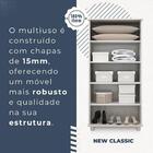 Armário Multiuso 4 Prateleiras 2 Portas Classic Benetil Branco