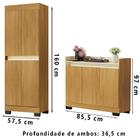 Armario Multiuso 4 Pt E Aparador Balcao 3 Pt Ga106re101 Mpri