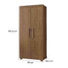 Armário Multiuso 5 Prateleiras 2 Pts C/ Chave 100% Mdf Apollo