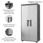 Armário Multiuso 5 Prateleiras 2 Pts C/ Chave 100% Mdf Apollo