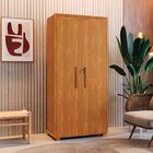 Armário Multiuso 5 Prateleiras 2 Pts C/ Chave 100% Mdf Apollo