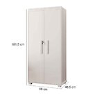 Armário Multiuso 5 Prateleiras 2 Pts C/ Chave 100% Mdf Apollo