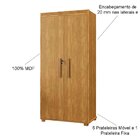 Armário Multiuso 5 Prateleiras 2 Pts C/ Chave 100% Mdf Apollo
