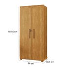 Armário Multiuso 5 Prateleiras 2 Pts C/ Chave 100% Mdf Apollo