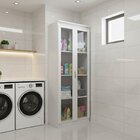 Armário Multiuso 60cm Com 2 Portas De Vidro E 3 Prateleiras A