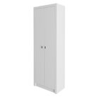 Armário Multiuso 60cm Com 2 Portas E 5 Prateleiras Am Branco