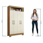 Armário Multiuso 93cm 4 Portas 1 Nicho Tóquio Notável Freijó/