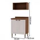 Armário Multiuso Acquaflex 2 Peças Splash Ebano/off White - G