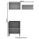 Armário Multiuso Acquaflex 3 Peças Elegance Branco Fosco - Ge