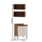 Armário Multiuso Acqualflex 3 Peças Easy Ebano/off White - Ge