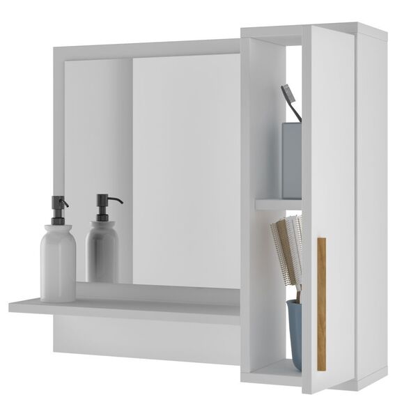 Armário Multiuso Aéreo Para Banheiro Iana B03 Branco - Lyam D