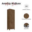 Armário Multiuso Ambiente New Iris Castanho Wood - Moval