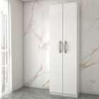 Armário Multiuso Andorra 2 Portas 4 Prateleiras Branco Neve -