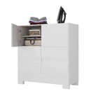 Armário Multiuso Aquiles 2 Portas 4 Gavetas Branco - Moville