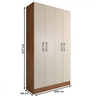 Armário Multiuso Armazém 4 Portas 8 Prateleiras Freijó/off Wh