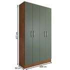 Armário Multiuso Armazém 4 Portas 8 Prateleiras Freijó/oliva