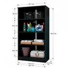 Armário Multiuso Atenas 2 Portas Preto Fosco - Panorama Móveis