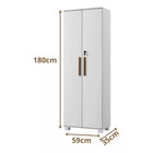 Armário Multiuso Bahia 2 Porta C/ Chave 4 Prateleira Interna