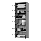 Armário Multiuso Bahia 2 Porta C/ Chave 4 Prateleira Interna