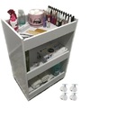 Armário Multiuso Balcão Branco Lavanderia Cozinha Rodinhas