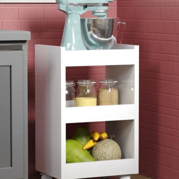 Armário Multiuso Balcão Branco Para Lavanderia   Cozinha