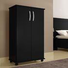 Armário Multiuso Berlim 02 Portas Arte Móveis Preto Fosco